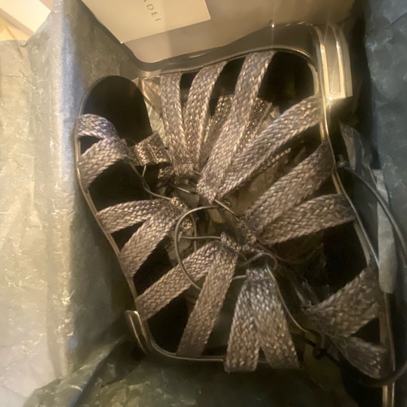 Casadei Black Woven Sandals US 7 - Picture 6 of 8